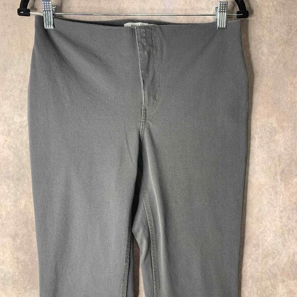 MM. Lafleur Womens Pants Size 8 Gray Straight Leg Mid Rise Pockets Flat Front - Picture 2 of 7